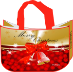 MONDY BAGS "Jingle-Bells" Nachhaltige Tasche Geschenktasche Zusatztasche